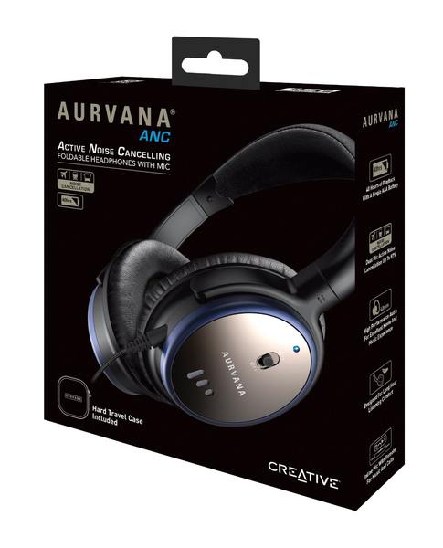 Creative Labs AURVANA ANC Headphones Over-Ear, Black