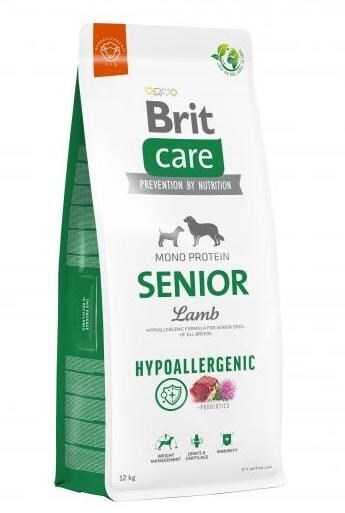 Brit Care Hypoallergenic Senior Lamb &amp; Rice, Koiran kuivaruoka, 12 kg