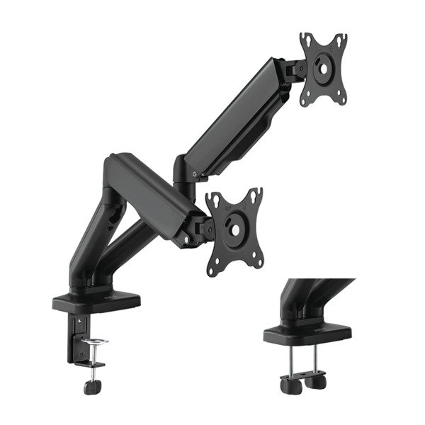 LogiLink BP0177 Monitor Arm, for 2 monitors, 17-32", with gas spring, 9kg, Black