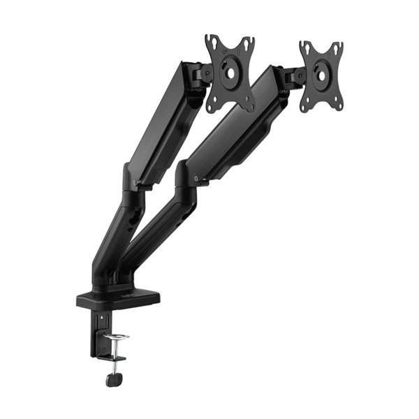 LogiLink BP0177 -monitorivarsi kahdelle n&auml;yt&ouml;lle 17-32", kaasujousella, 9 kg, musta