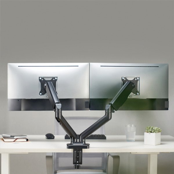 LogiLink BP0177 Monitor Arm, for 2 monitors, 17-32", with gas spring, 9kg, Black