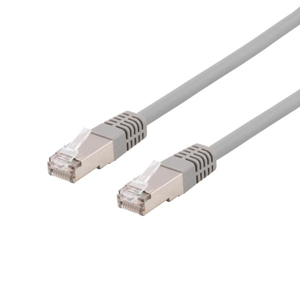 Deltaco Cat6a U/FTP RJ45 0.5m n&auml;tverkskabel, vit