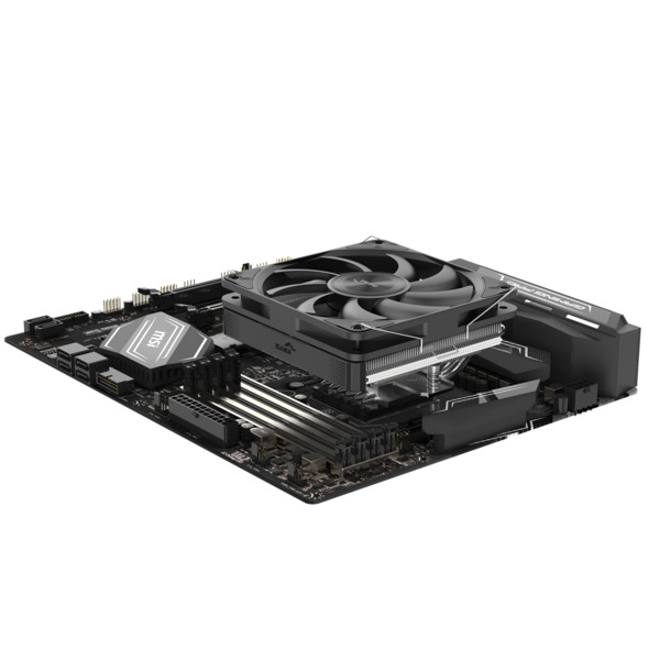SAMA U60 CPU-ilmanj&auml;&auml;hdytin - 120 mm - Musta