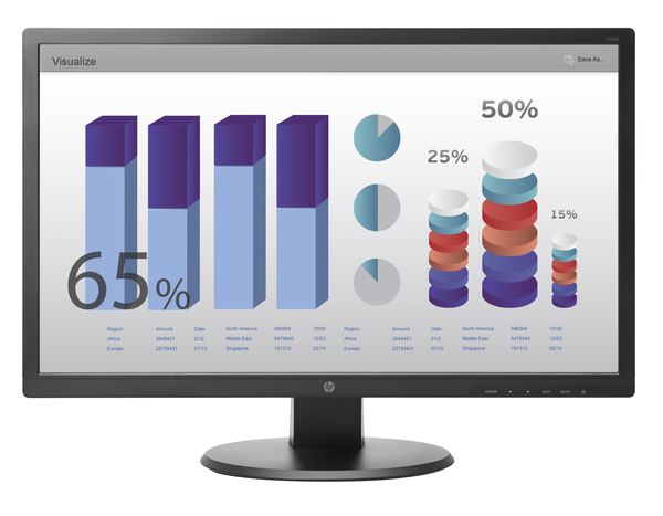 HP 24" v243, Full HD, TN - sk&auml;rm