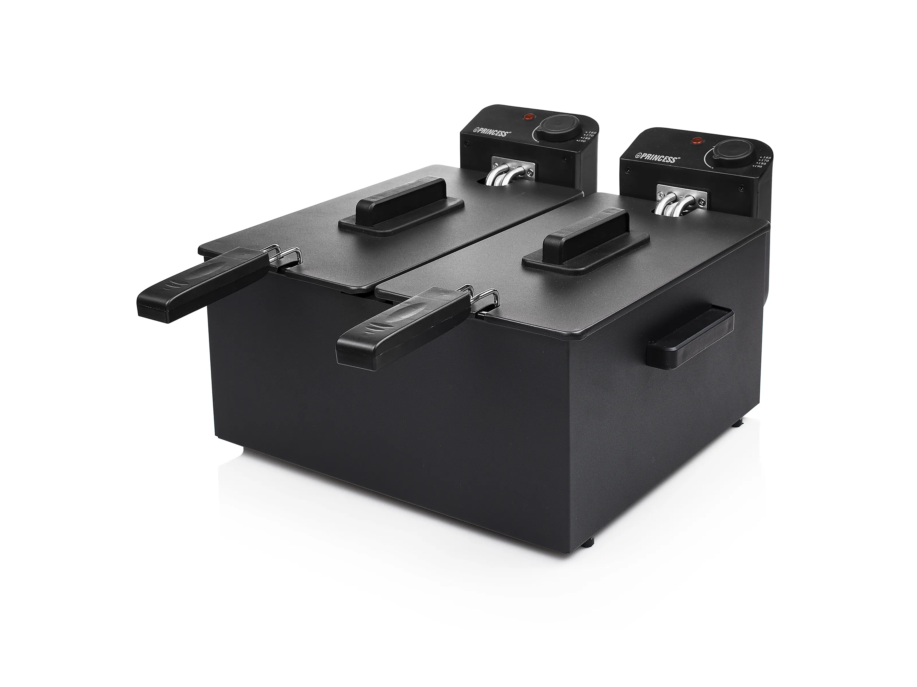 Princess 01.183028.01.001 Double Deep Fat Fryer (Black), 6 L, 3600 W