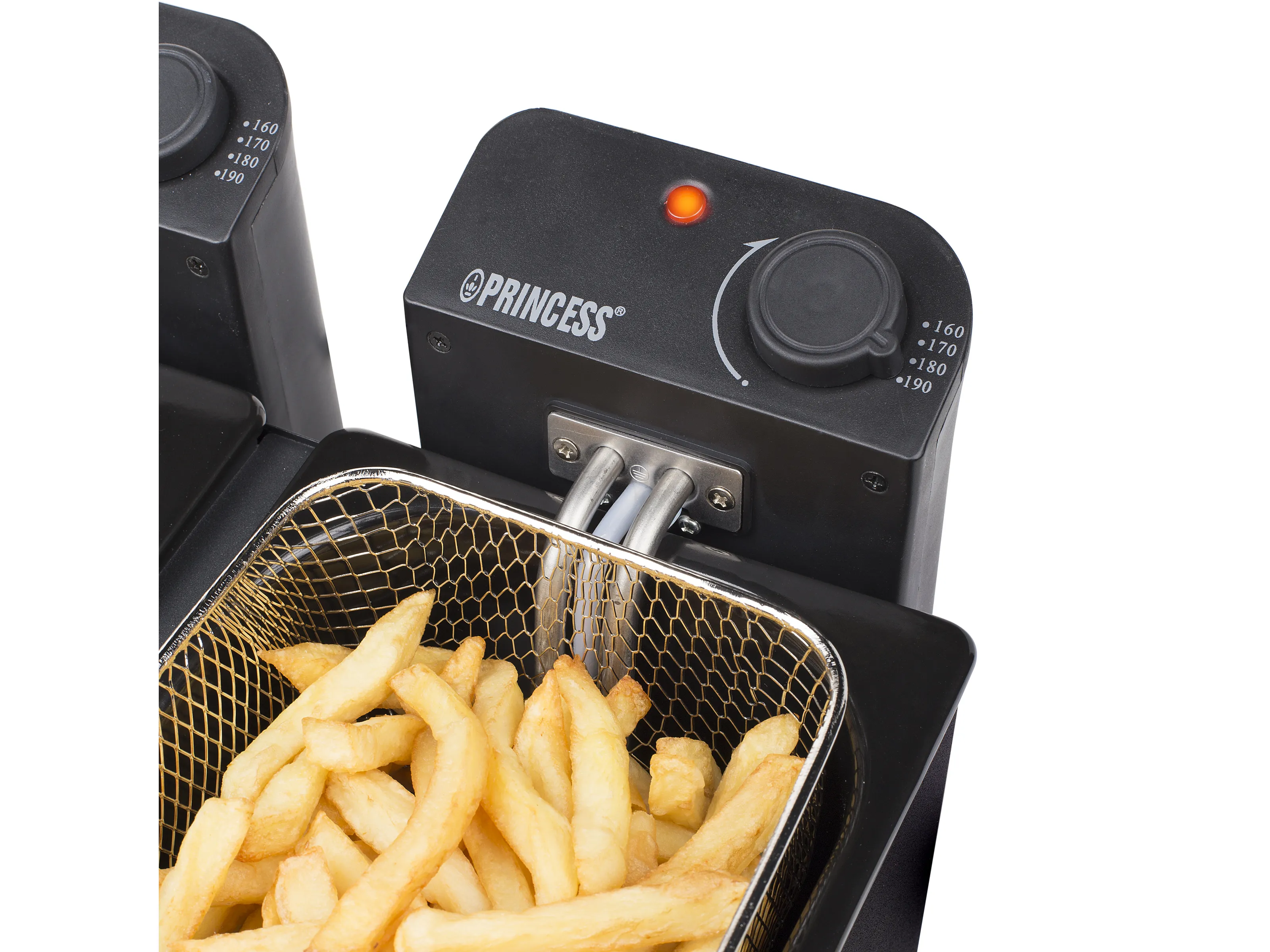 Princess 01.183028.01.001 Double Deep Fat Fryer (Black), 6 L, 3600 W