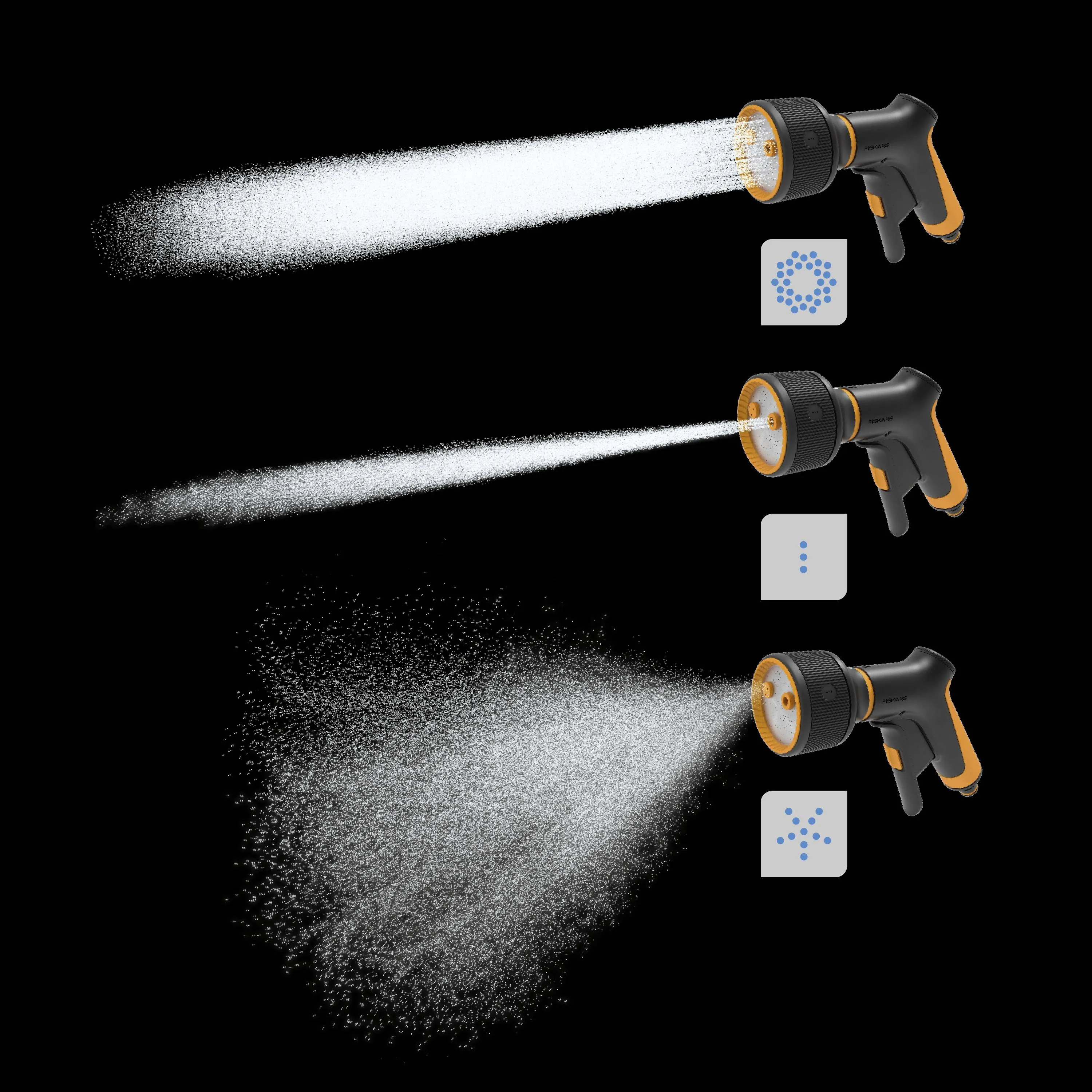 Fiskars - irrigation gun with front switch