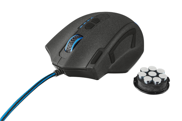 Trust GXT 155 Caldor - gaming mus, Svart, Bl&aring;