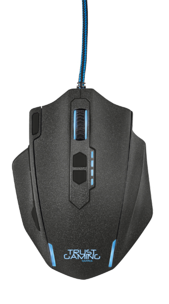 Trust GXT 155 Caldor - gaming mus, Svart, Bl&aring;