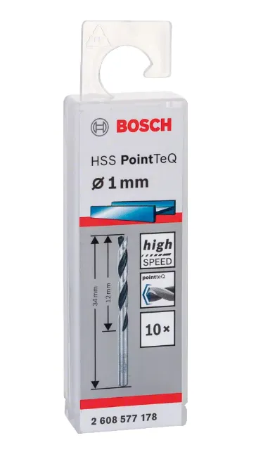 Bosch Professional Bosch HSS PointTeQ Drill bit 1mm pack of 10...