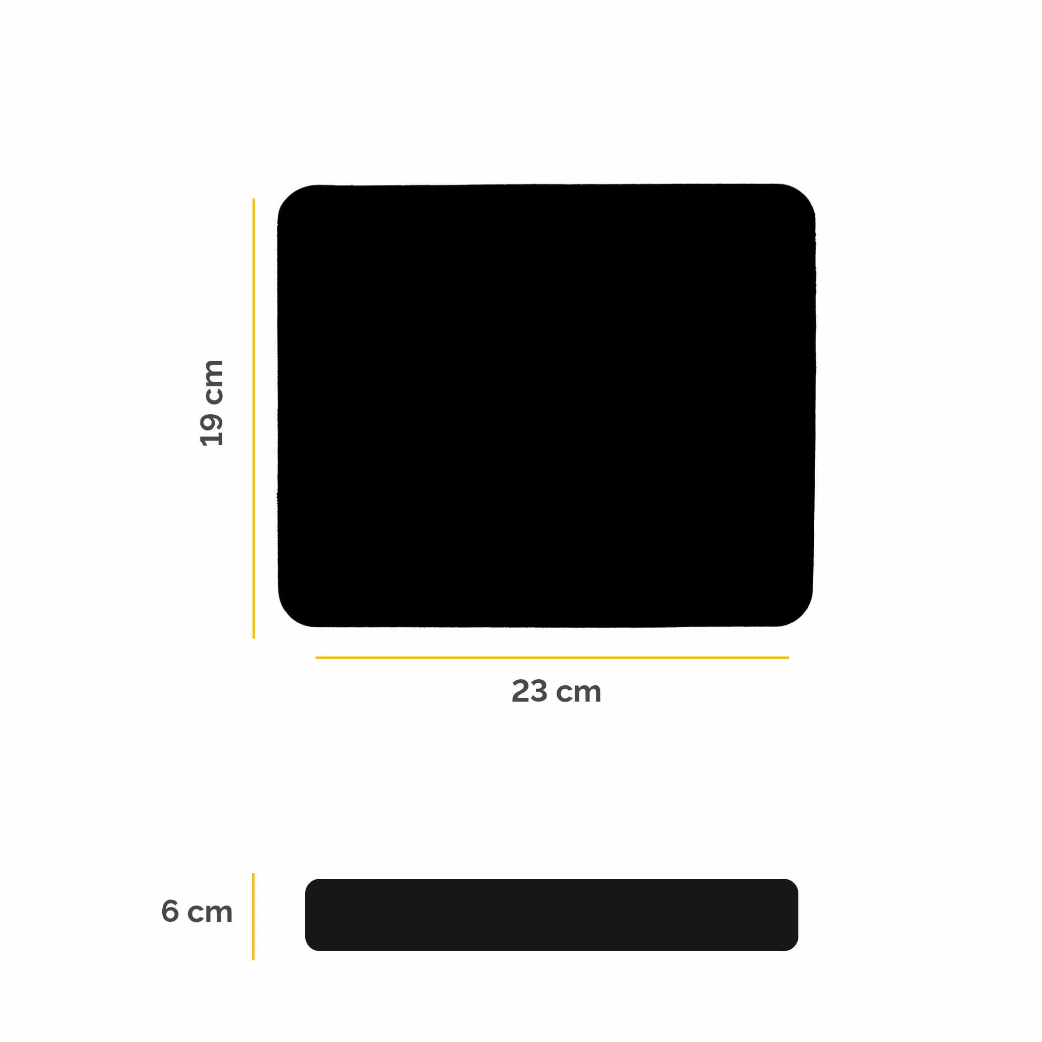 Fellowes Economy - mousepad, 224x186 mm, Black