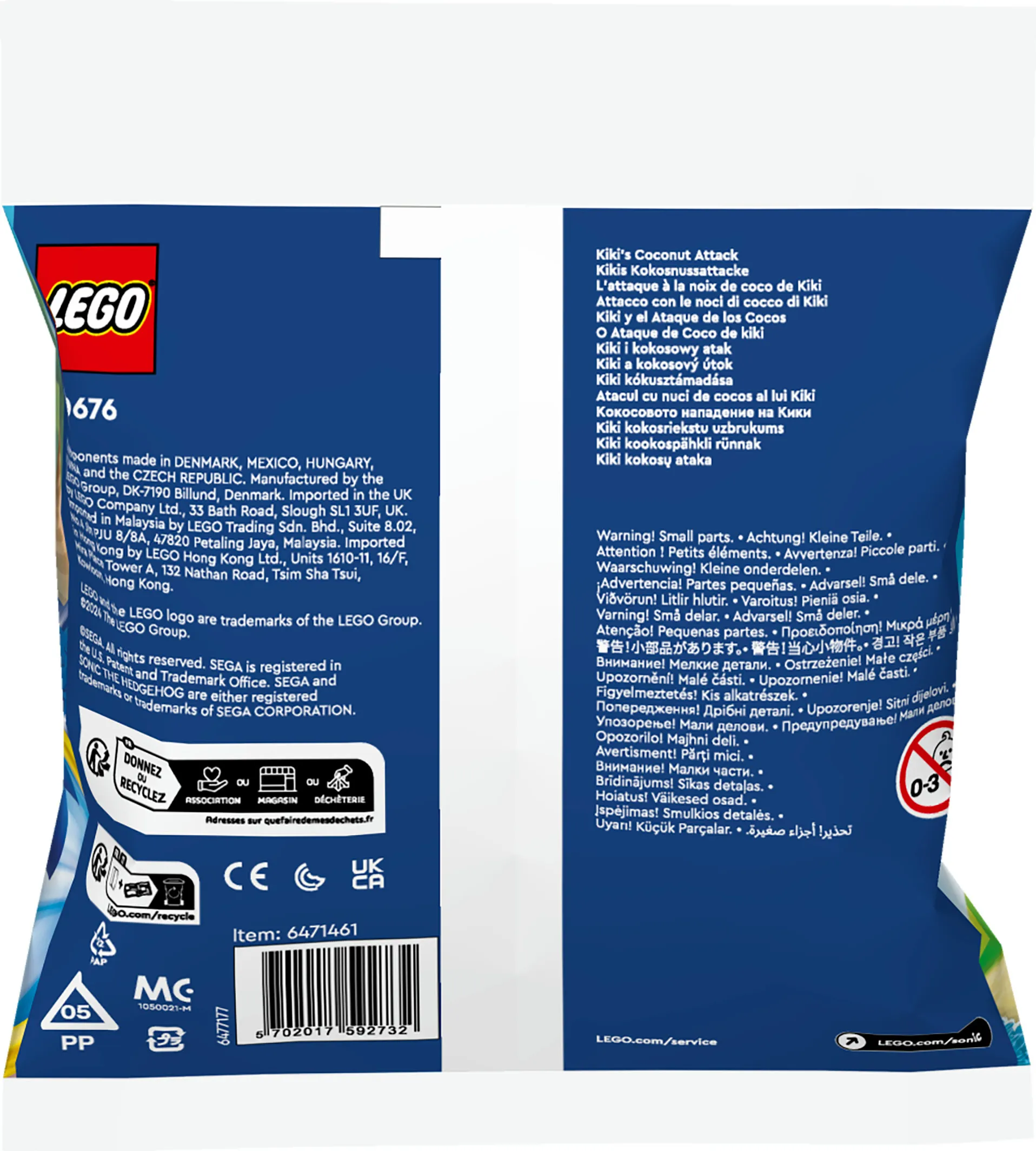 LEGO Sonic the Hedgehog Kiki's Coconut Attack &amp; Steve and Little Panda 30676