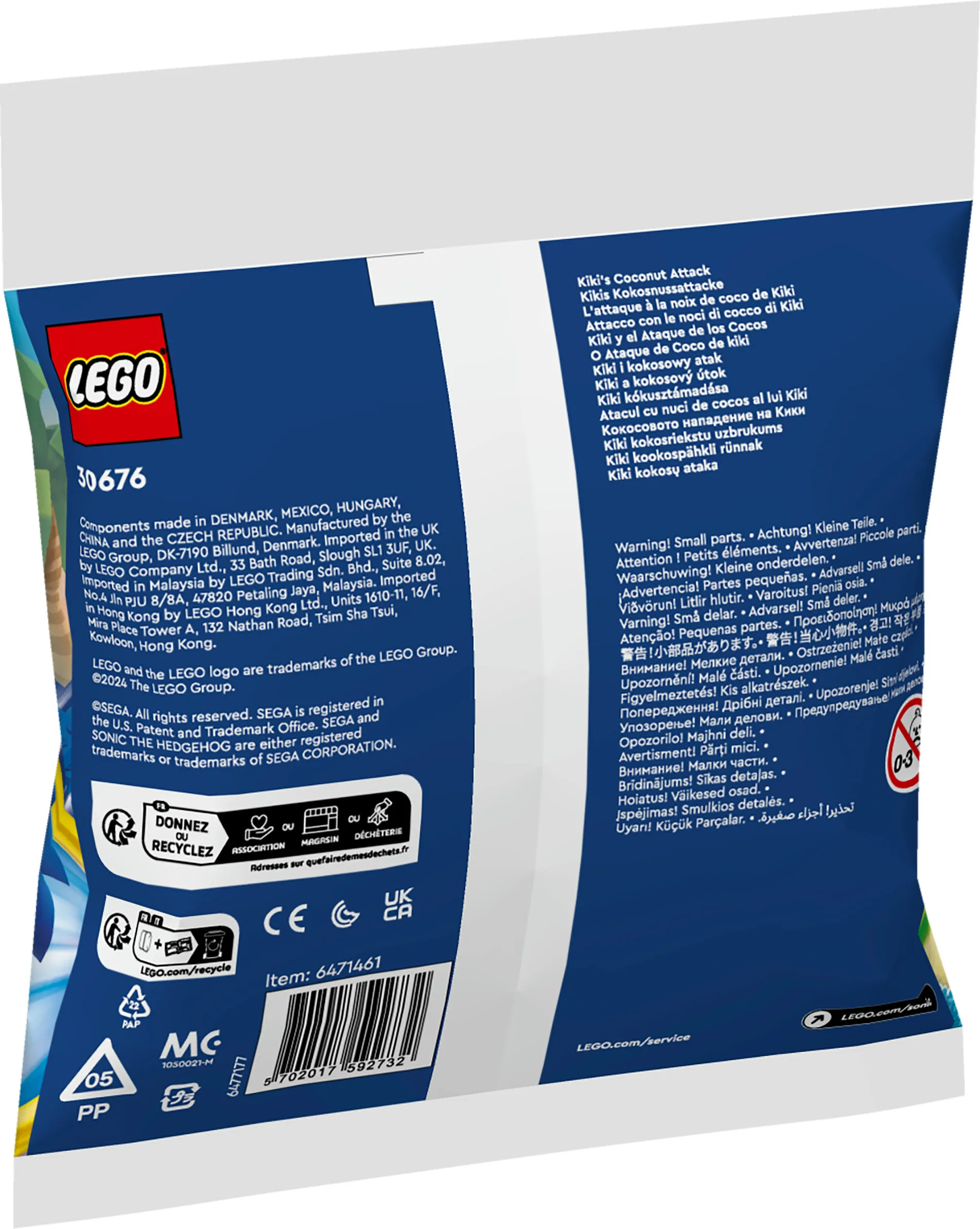 LEGO Sonic the Hedgehog Kiki's Coconut Attack &amp; Steve and Little Panda 30676