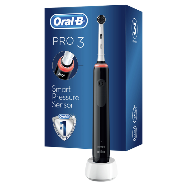 ORAL-B S&Auml;HK&Ouml;HAMMASHARJA PRO3 PRO3000 BLACK. Pro 3 -s&auml;hk&ouml;hammasharjan sulavalinjainen varsi auttaa sinua harjaamaan hammasl&auml;&auml;k&auml;reiden suosittelemalla tavalla. Ha