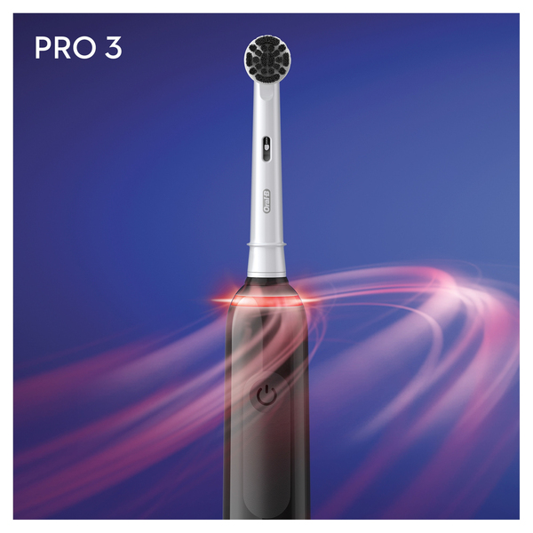 ORAL-B S&Auml;HK&Ouml;HAMMASHARJA PRO3 PRO3000 BLACK. Pro 3 -s&auml;hk&ouml;hammasharjan sulavalinjainen varsi auttaa sinua harjaamaan hammasl&auml;&auml;k&auml;reiden suosittelemalla tavalla. Ha