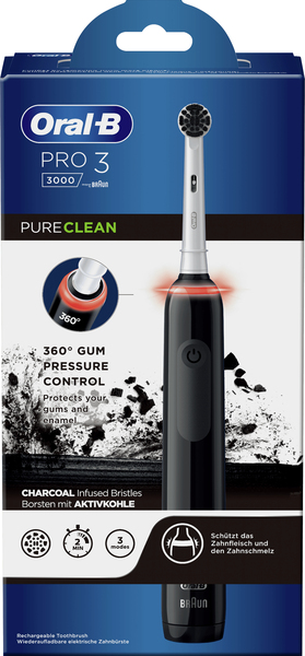 ORAL-B S&Auml;HK&Ouml;HAMMASHARJA PRO3 PRO3000 BLACK. Pro 3 -s&auml;hk&ouml;hammasharjan sulavalinjainen varsi auttaa sinua harjaamaan hammasl&auml;&auml;k&auml;reiden suosittelemalla tavalla. Ha
