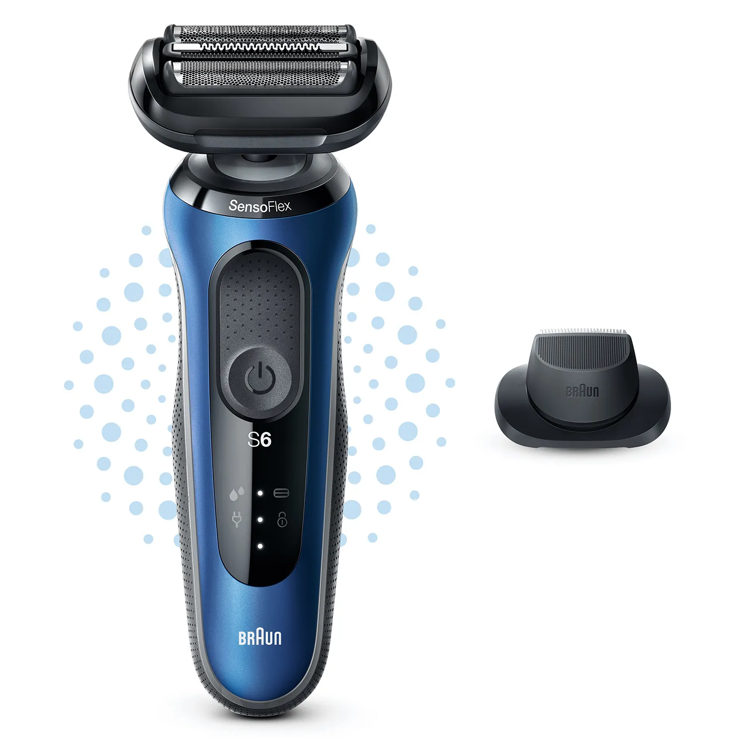 Braun Series 6 61-B1200s - shaver, black/blue
