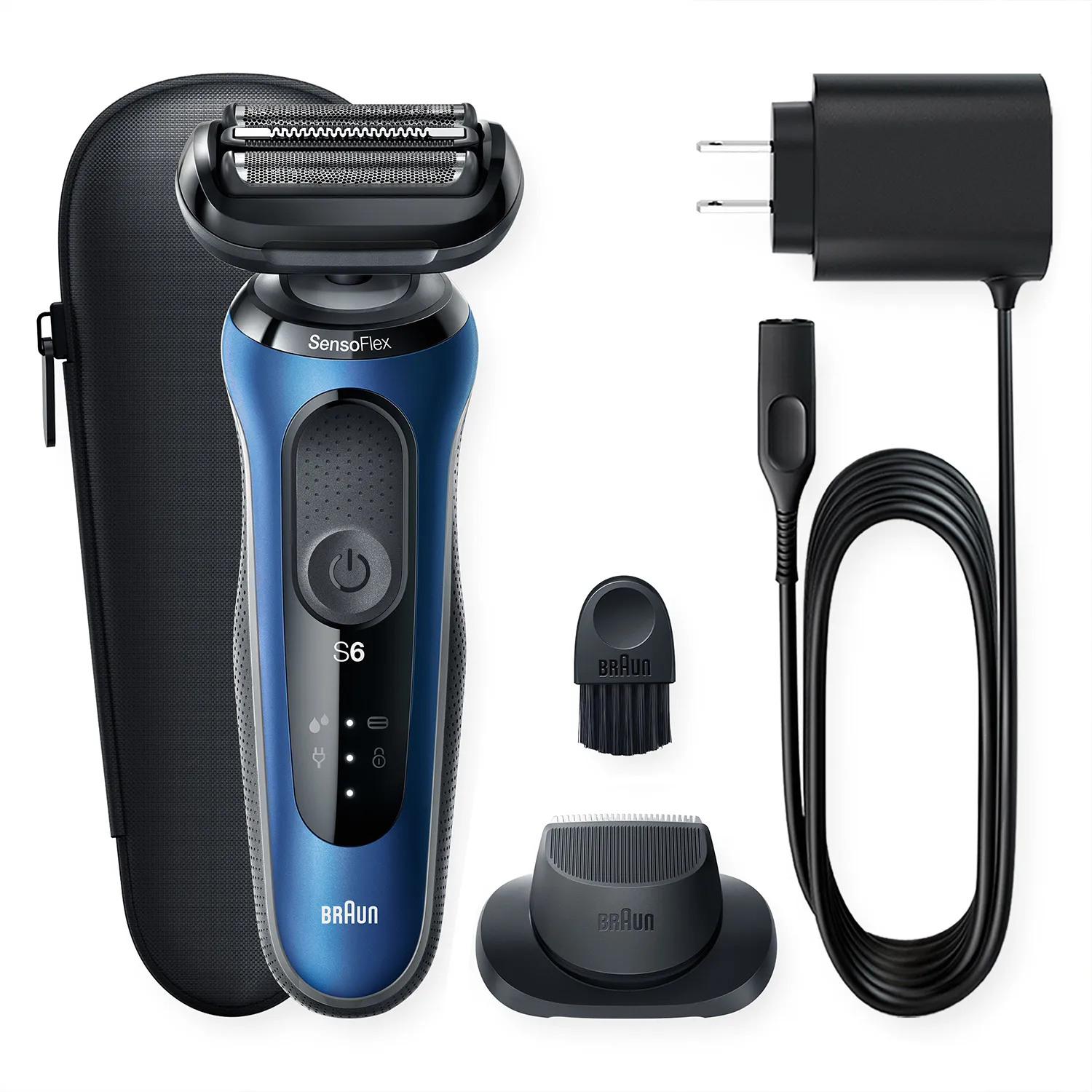 Braun Series 6 61-B1200s - shaver, black/blue