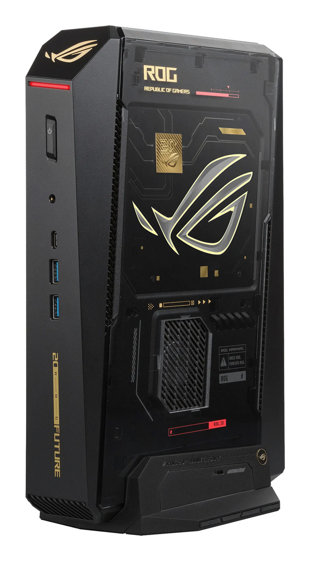 ASUS ROG NUC 16 Edition 20 Intel Core Ultra 9 290HX Plus, 64 GB, 2 TB, RTX 5090, Win 11 Home mini-PC, svart och guld
