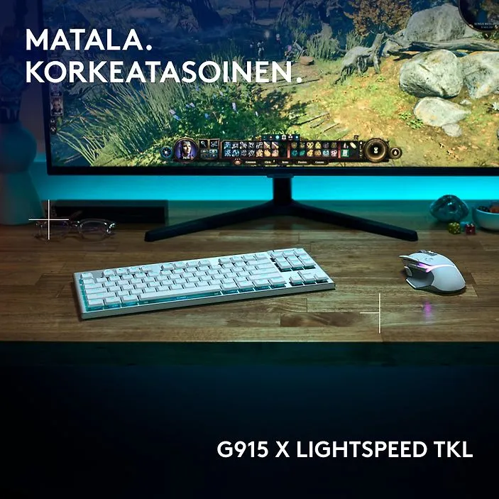 Logitech G915 X LIGHTSPEED TKL Low Profile, Tactile - wireless gaming keyboard, white