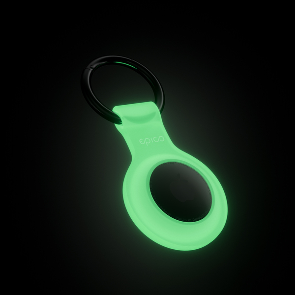 Epico Silicone Full Back Case | AirTag (1.-2. gen) | Transparent | Robust Metal Ring