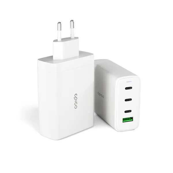 Epico UltraBoost GaN 140W Wall Charger EA140 | White | 3 &times; USB-C PD  &amp;  1 &times; USB-A