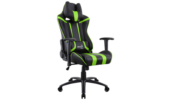 Aerocool AC120 AIR - gaming chair, black/green