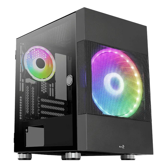 Aerocool Atomic - Mini Tower case, Black