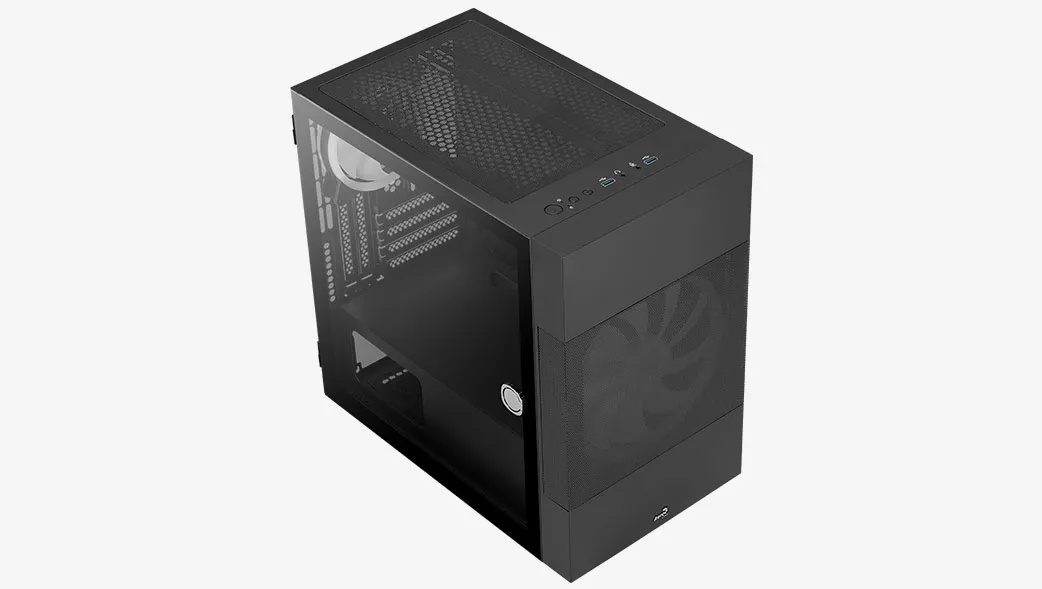 Aerocool Atomic - Mini Tower case, Black