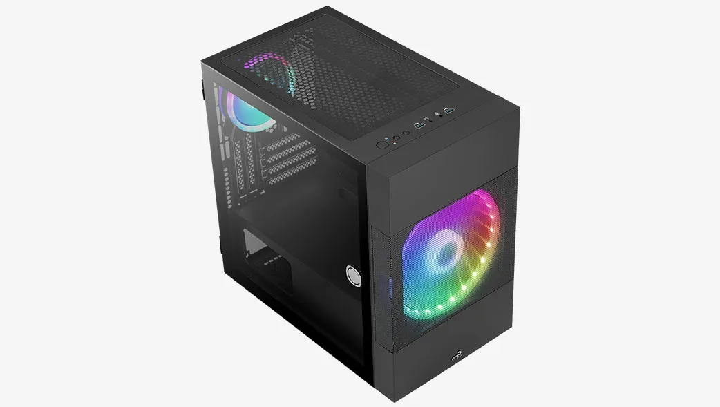 Aerocool Atomic - Mini Tower case, Black