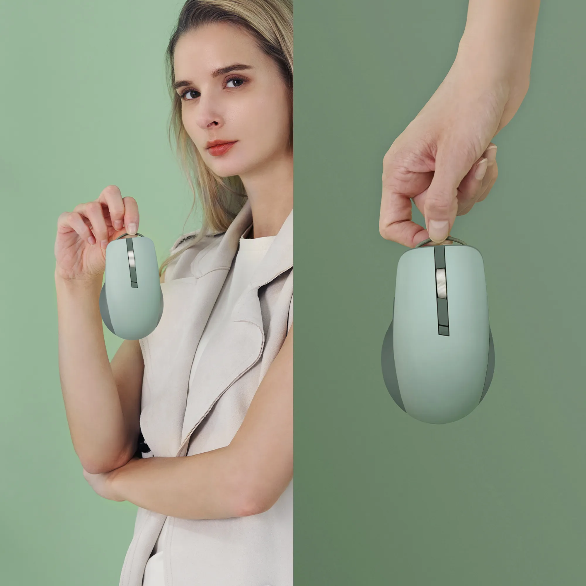 ASUS SmartO Mouse MD200 tr&aring;dl&ouml;s mus, gr&ouml;n