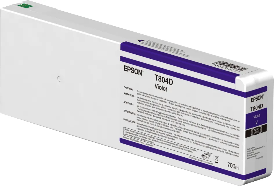 Epson UltraChrome HDX T804D00 -mustekasetti, 700 ml, violetti
