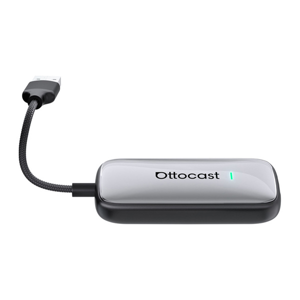 OTTOCAST Play2Video CA515-T Wireless CarPlay and Android Auto Adapter, Black