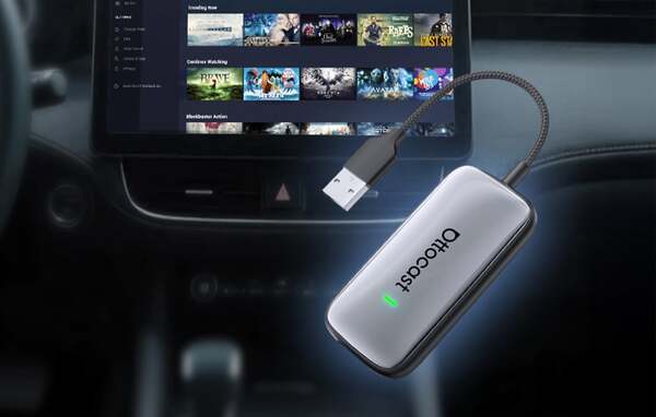 OTTOCAST Play2Video CA515-T Wireless CarPlay and Android Auto Adapter, Black