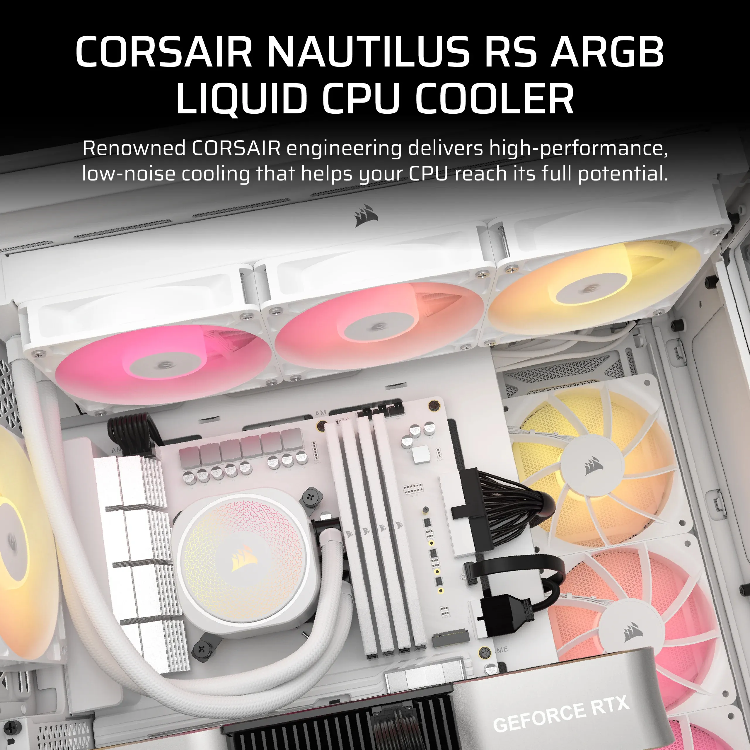 Corsair NAUTILUS 360 ARGB - liquid cooler, white
