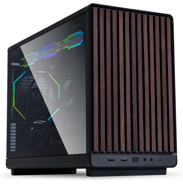 Lian Li A3 Wood - Micro-ATX chassi med fönster, Svart