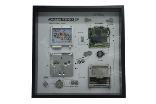 GRC Retro Art Nintendo Gameboy SP Console - display, Silver