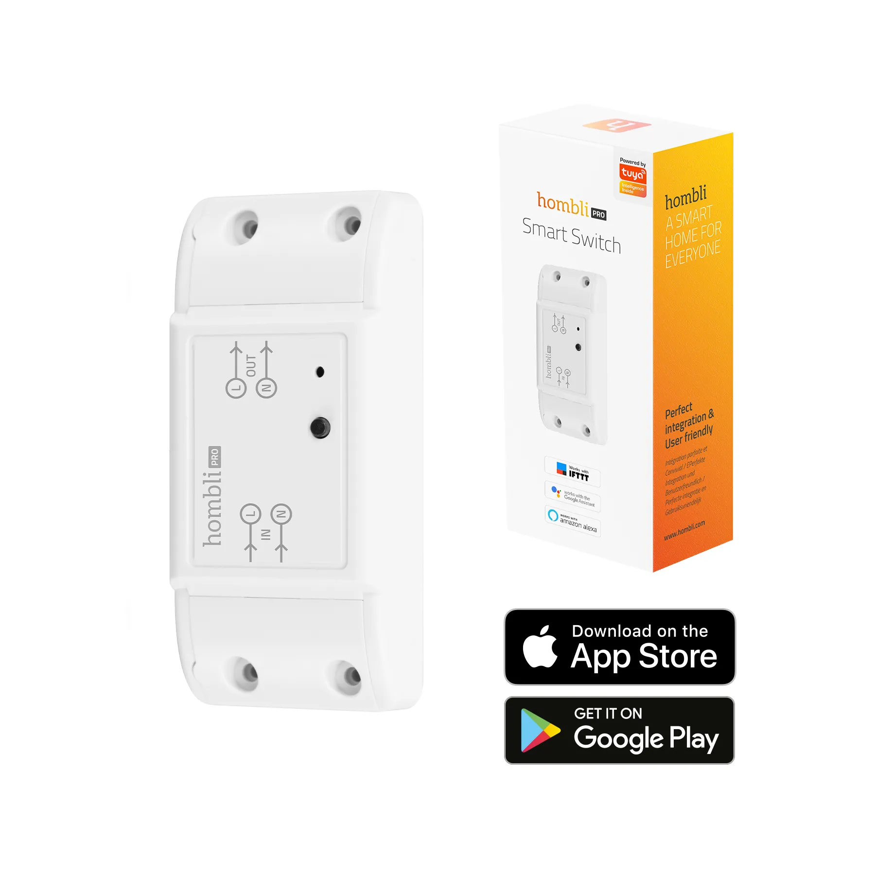 Hombli Smart Switch HBCS-0109 - smart str&ouml;mbrytare, vit