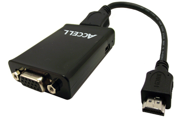 ACCELL signalomvandlare, HDMI till VGA