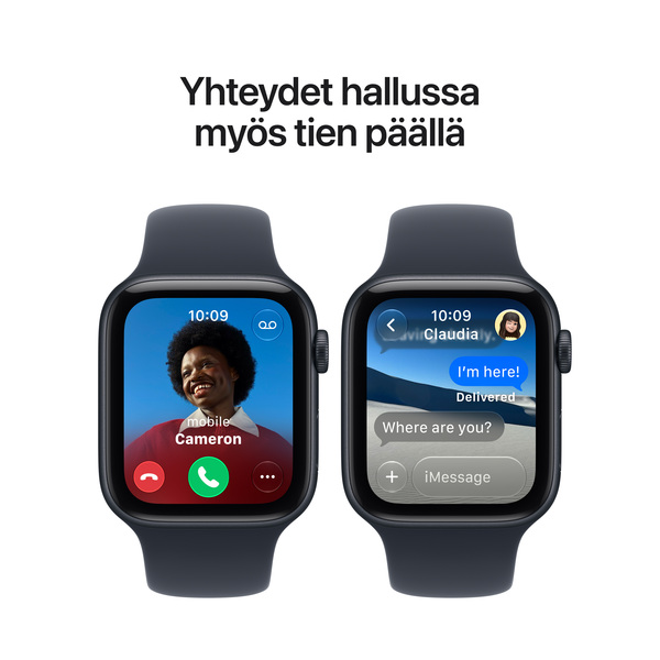 Apple Watch SE 3 (GPS) 44 mm t&auml;htivalkea alumiinikuori ja hiekanv&auml;rinen urheiluranneke, S/M