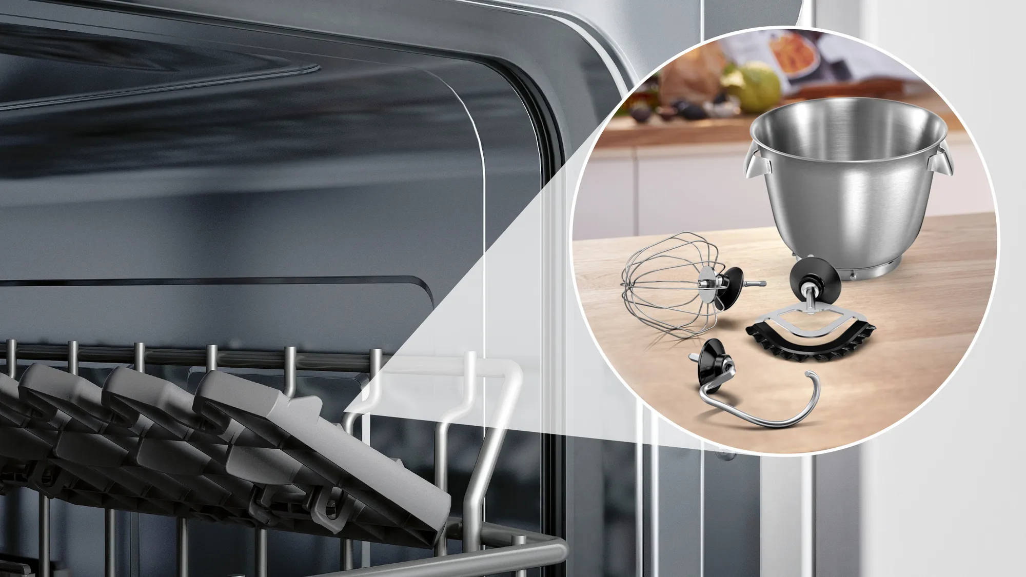 Bosch OptiMUM MUM9AX5S00 K&oslash;kkenmaskine 5.5liter S&oslash;lv/sort