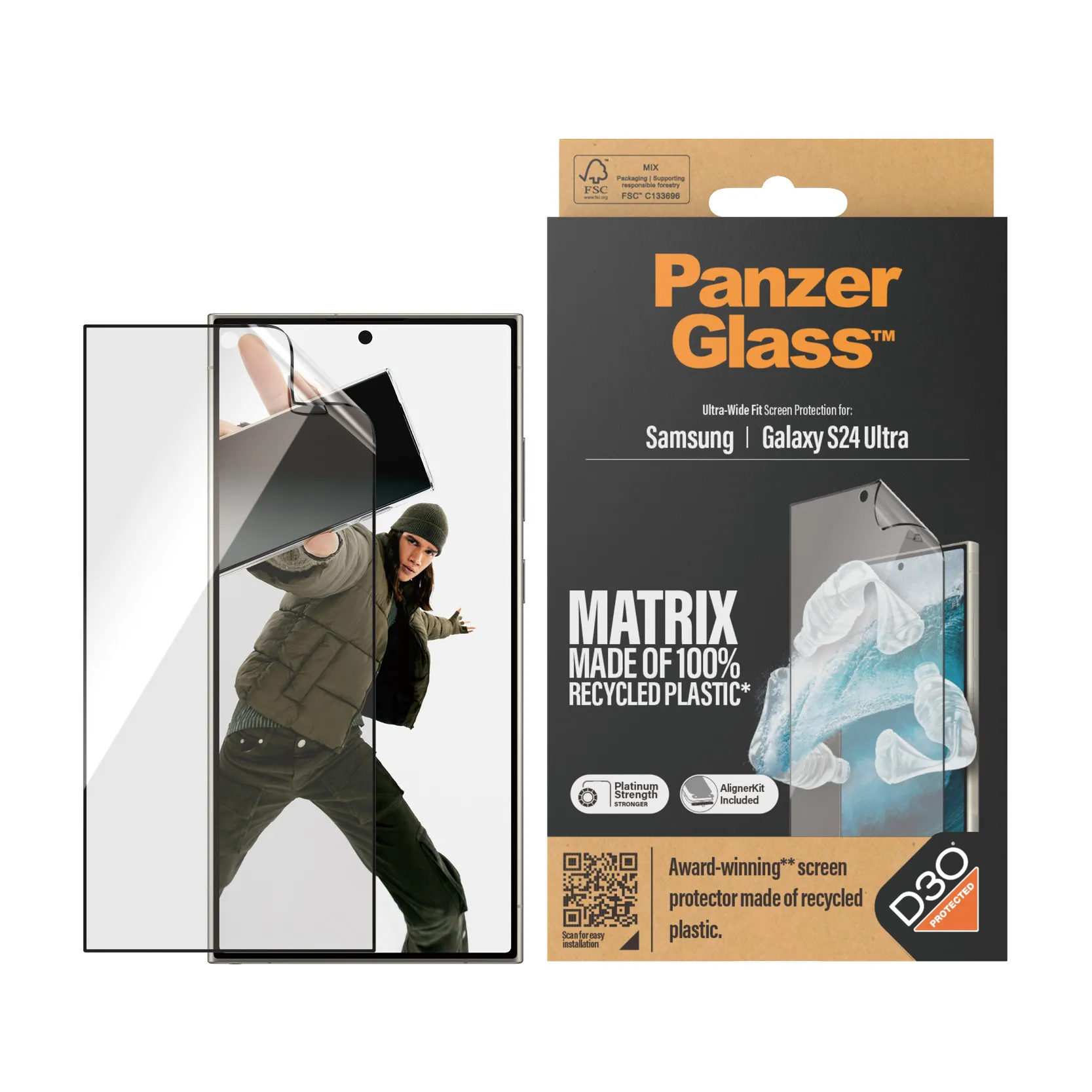 PanzerGlass Matrix Ultra-Wide Fit Galaxy S24 Ultra - Protective Film