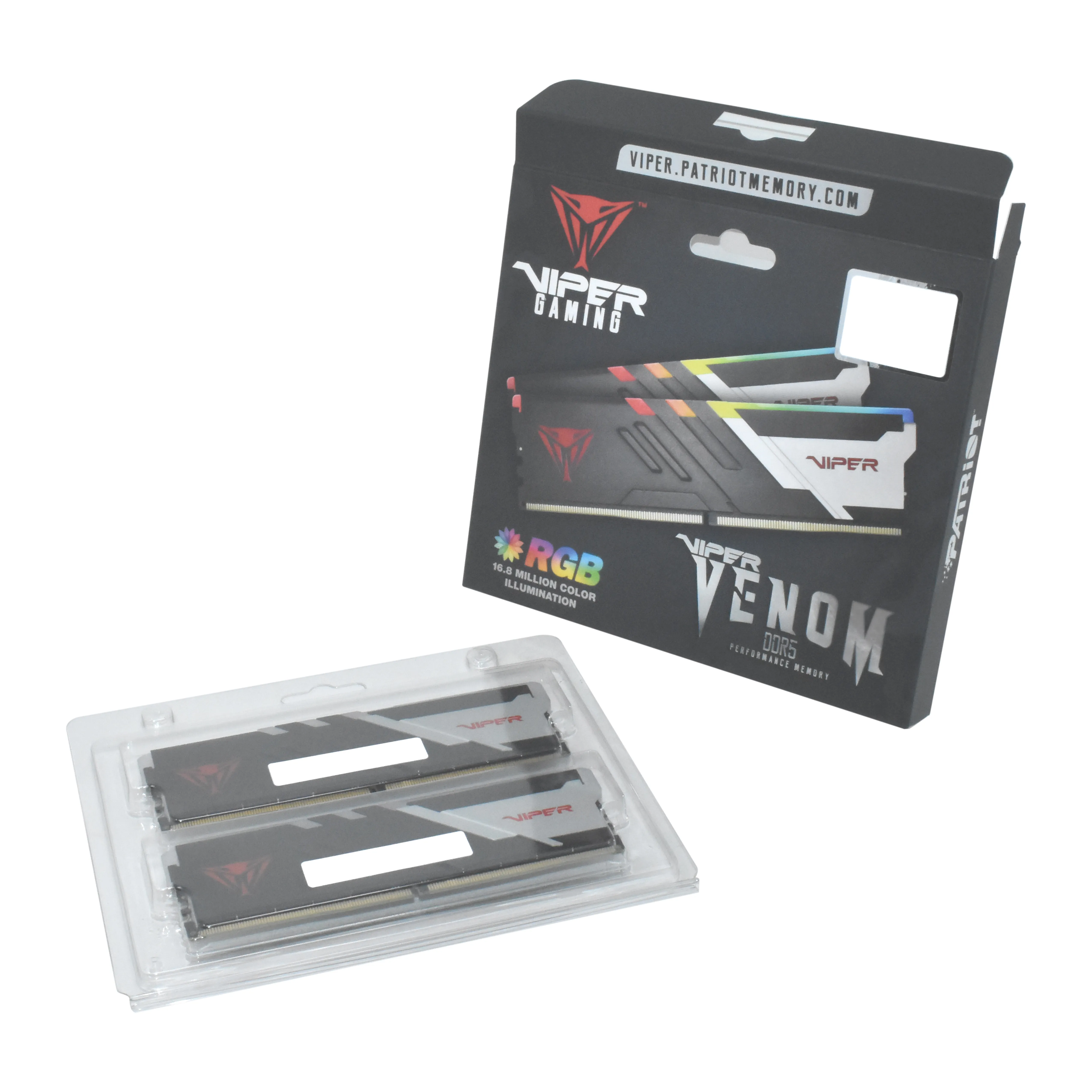 Patriot Viper Venom RGB 32 GB (2 x 16 GB) DDR5 6600 MHz, CL34 - minne Patriot Viper Venom RGB 32 GB (2 x 16 GB) DDR5 6600 MHz, CL34 - minne