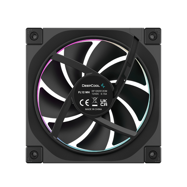 Deepcool FL12 3in1 120mm - chassi fläkt, Svart, 3st