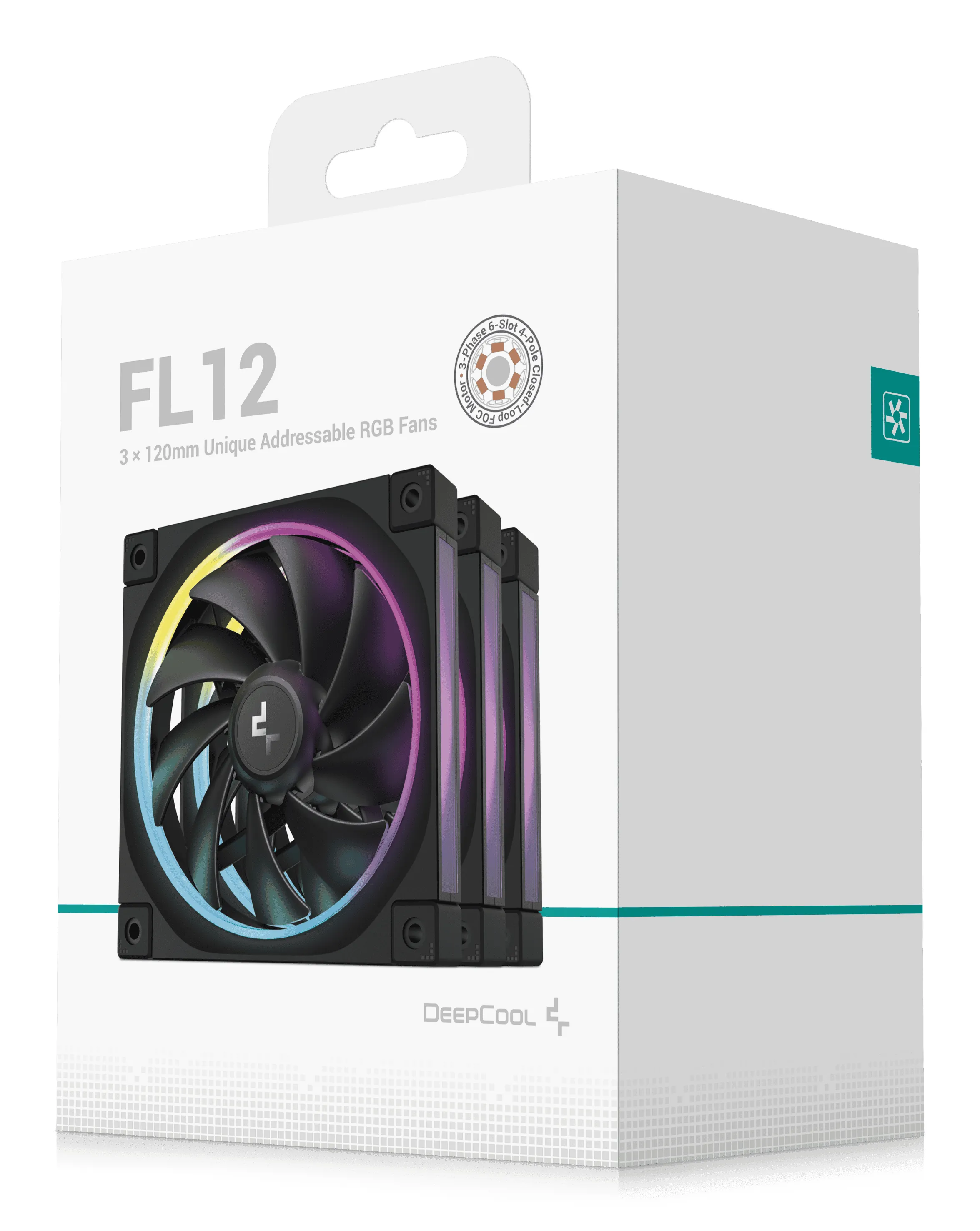 Deepcool FL12 3in1 120mm - case fan, Black, 3pcs
