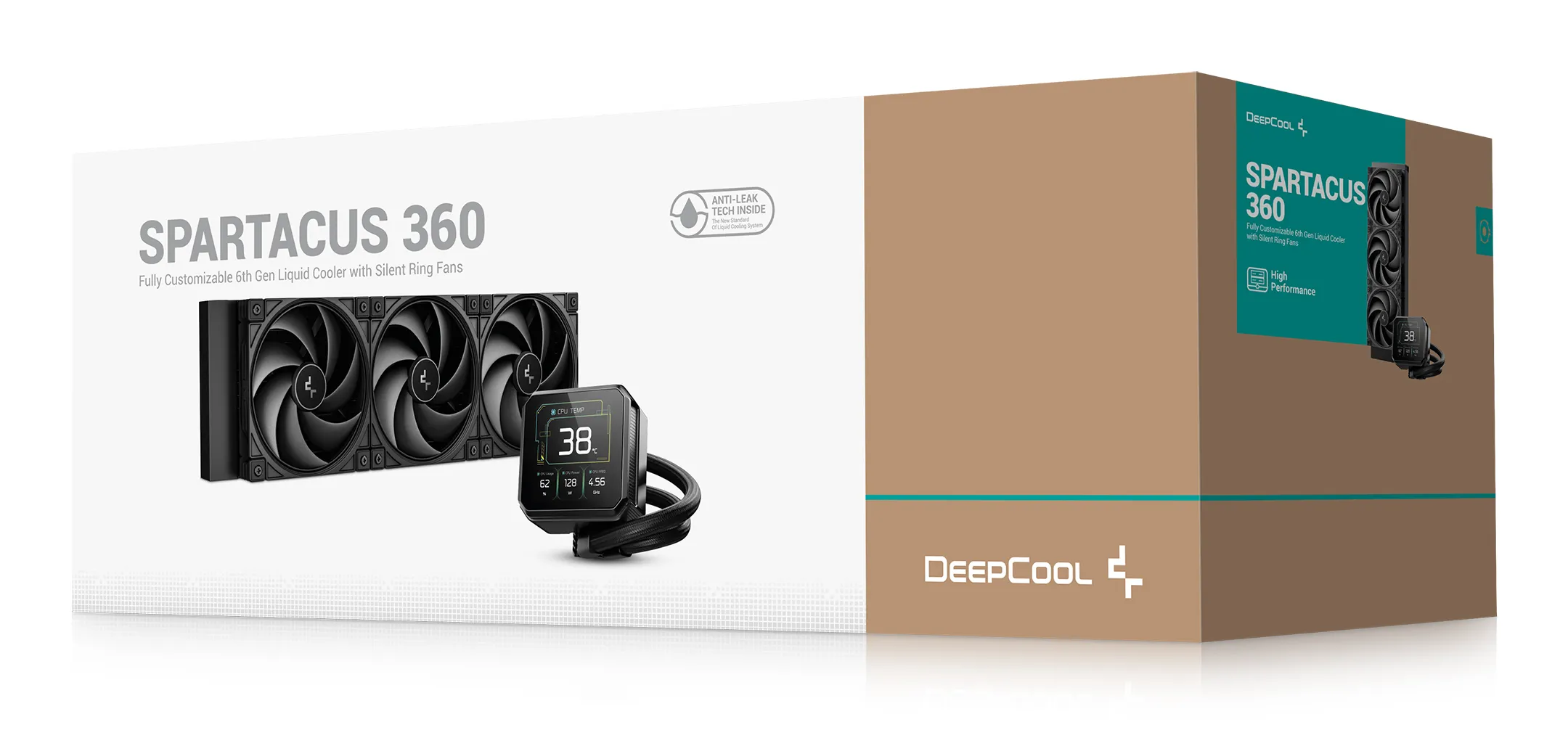 DeepCool SPARTACUS 360 Processor Liquid Cooler - 360 mm - Black