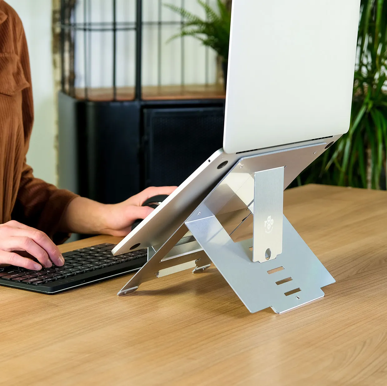 R-Go Riser Flexible Laptop Stand, adjustable, silver