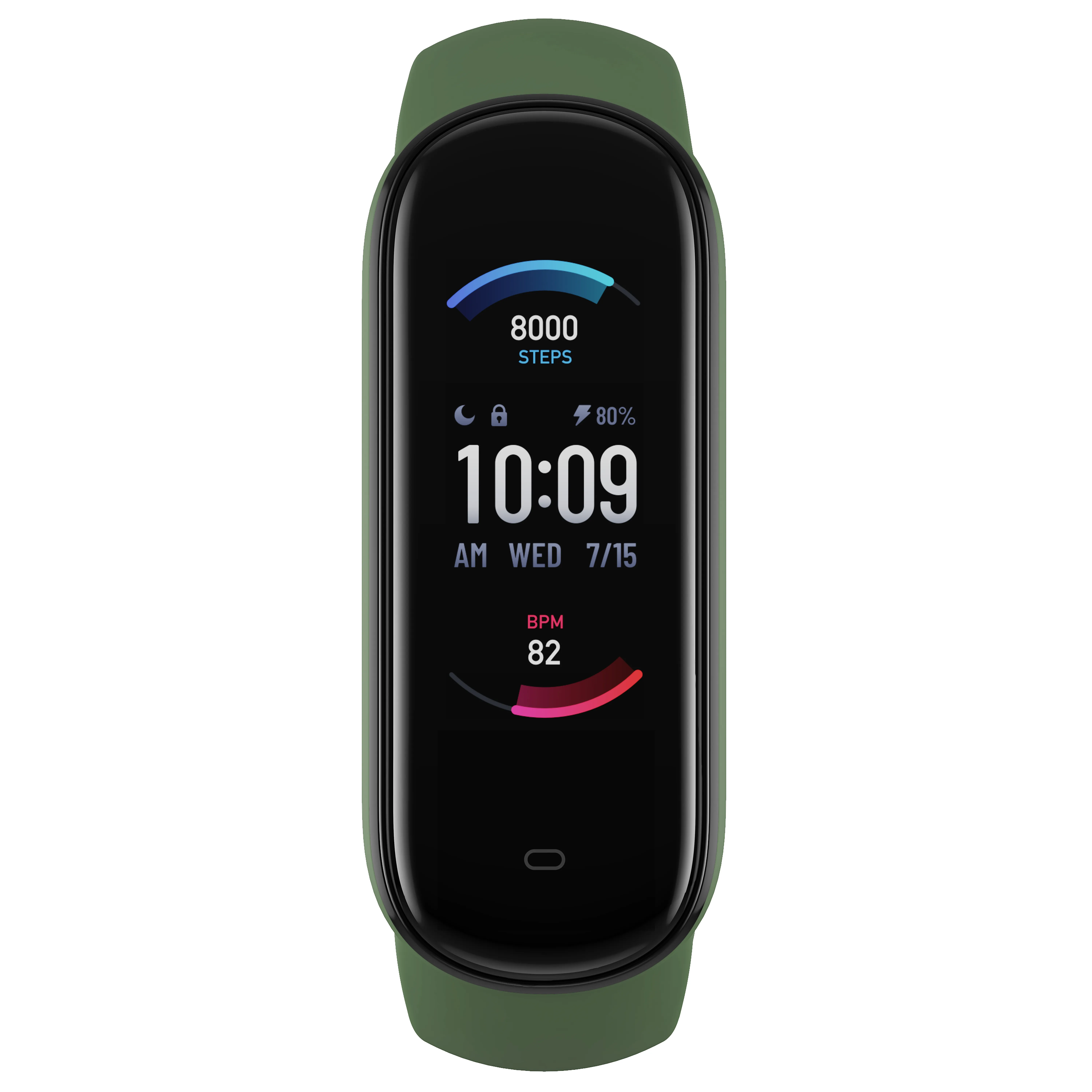 Amazfit Band 5 AMOLED -aktiivisuusranneke, Olive