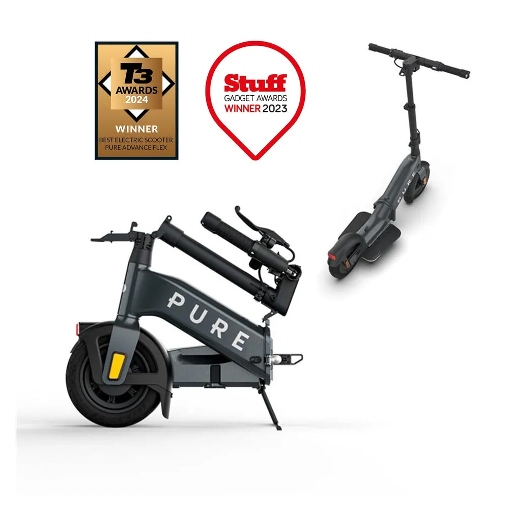 Pure Advance Flex - el-scooter, Platinum SIlver