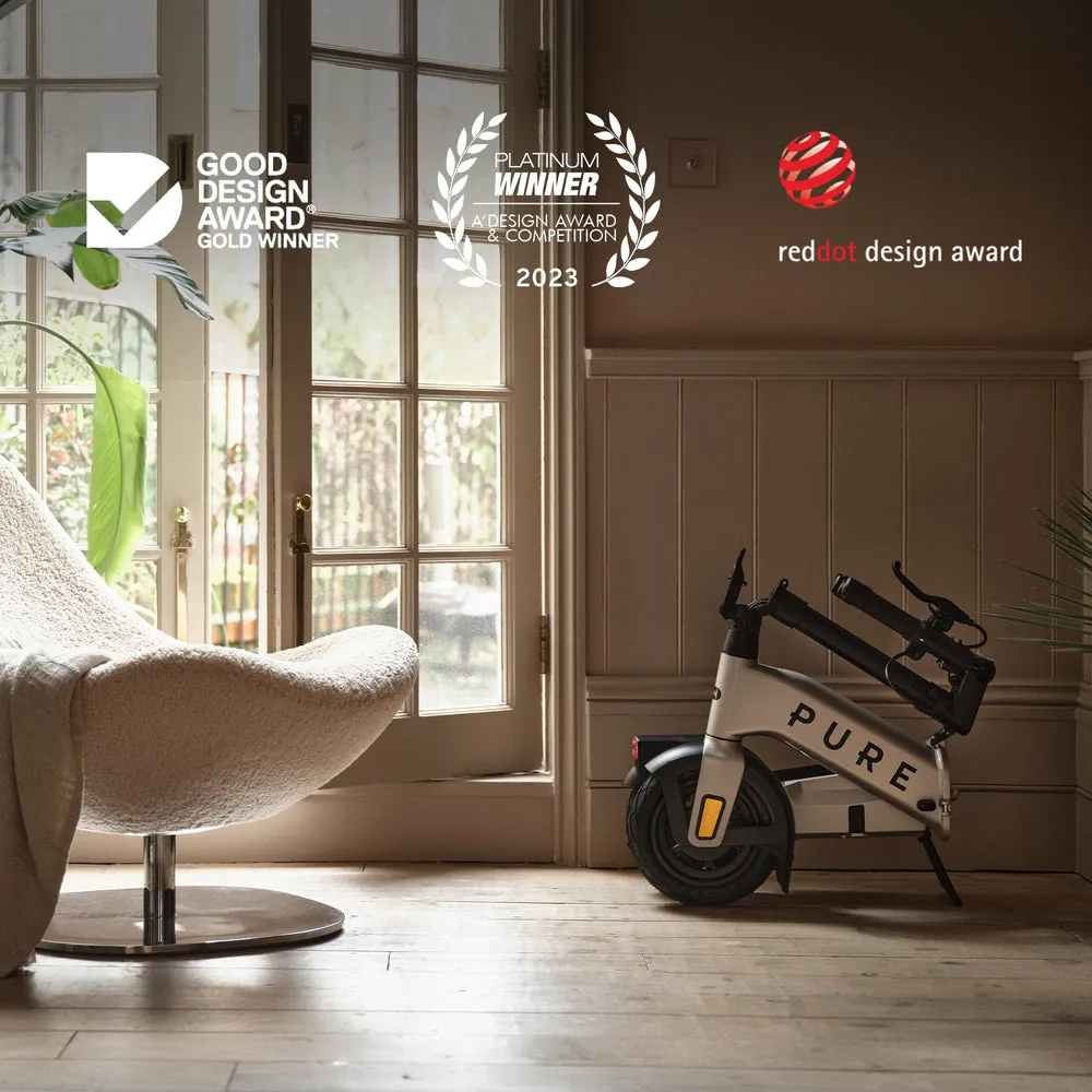 Pure Advance Flex - el-scooter, Platinum SIlver